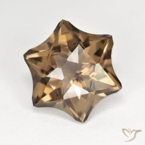 cuarzo ahumado Marrón cálido natural de 9.22 ct, Elegante, VVS