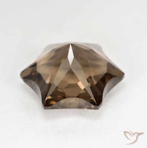 cuarzo ahumado Marrón cálido natural de 9.22 ct, Elegante, VVS