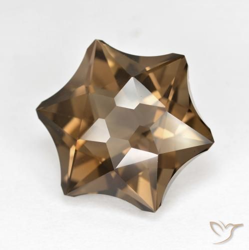 cuarzo ahumado Moca claro natural de 9.61 ct, Elegante, VVS