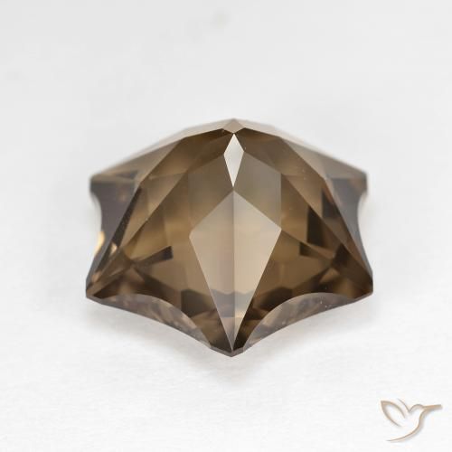 cuarzo ahumado Moca claro natural de 9.61 ct, Elegante, VVS