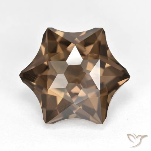 9.76ct Natural Marrón jengibre cuarzo ahumado, Elegante, VVS