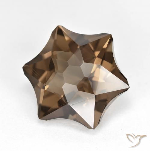 cuarzo ahumado Marrón jengibre natural de 9.76 ct, Elegante, VVS