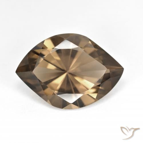 6.89ct Natural Marrón claro medio cuarzo ahumado, Marquesa, VVS