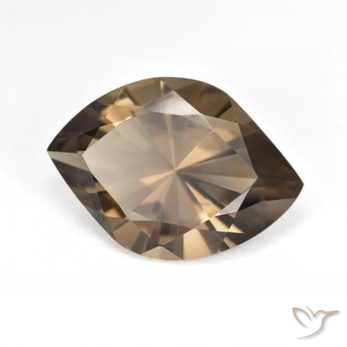 cuarzo ahumado Marrón claro medio natural de 6.89 ct, Marquesa, VVS