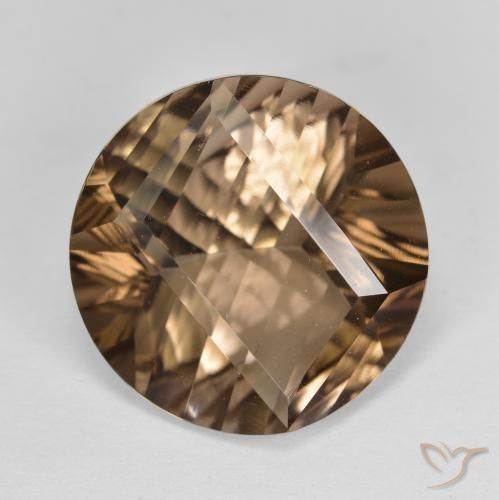 9.93ct Natural Moca claro cuarzo ahumado, Redondo, VVS-VS