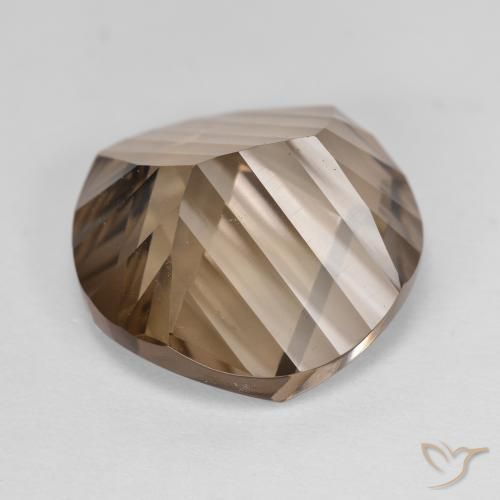 cuarzo ahumado Moca claro natural de 9.93 ct, Redondo, VVS-VS