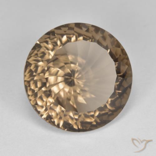 cuarzo ahumado Marrón claro medio natural de 7.92 ct, Redondo, VVS-VS
