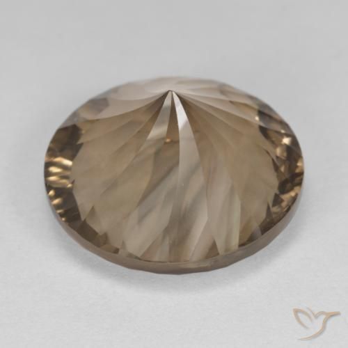 cuarzo ahumado Marrón claro medio natural de 7.92 ct, Redondo, VVS-VS