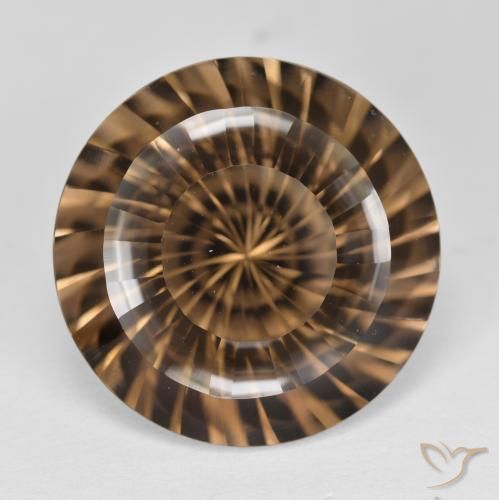 15.94ct Natural Moca claro cuarzo ahumado, Redondo, VVS