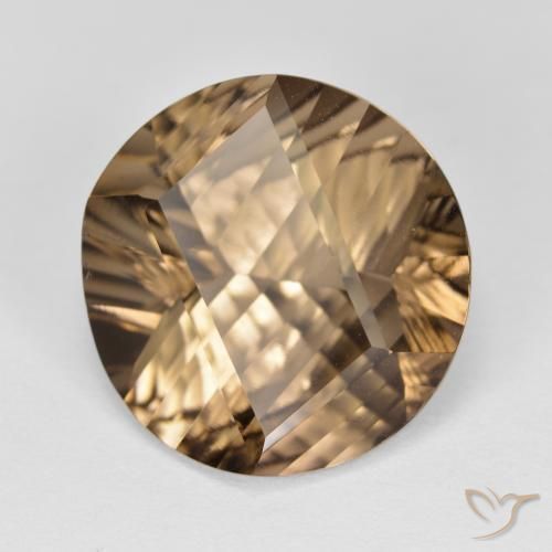 cuarzo ahumado Marrón claro natural de 9.89 ct, Redondo, VVS