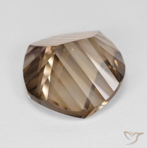 cuarzo ahumado Marrón claro natural de 9.89 ct, Redondo, VVS
