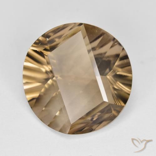 cuarzo ahumado Marrón cálido natural de 9.26 ct, Redondo, VVS-VS