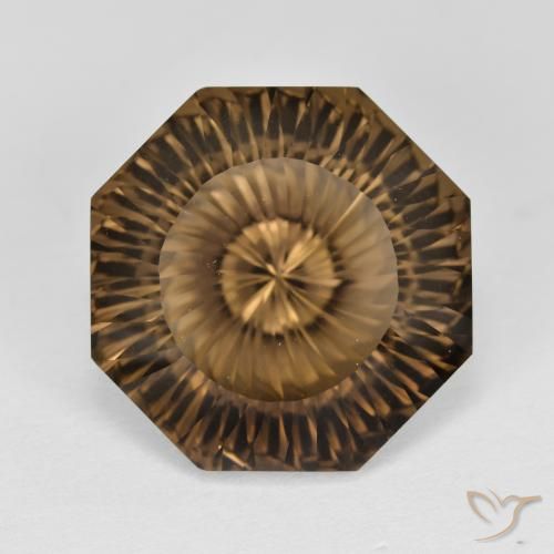 8.58ct Natural Marrón claro cuarzo ahumado, corte esmeralda, VVS-VS