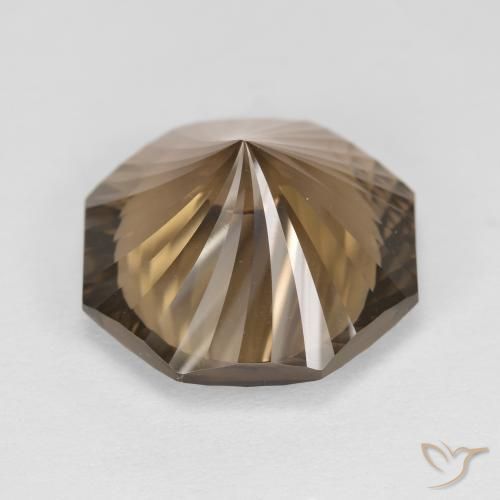 cuarzo ahumado Marrón claro natural de 8.58 ct, Corte Octágono / Esmeralda, VVS-VS