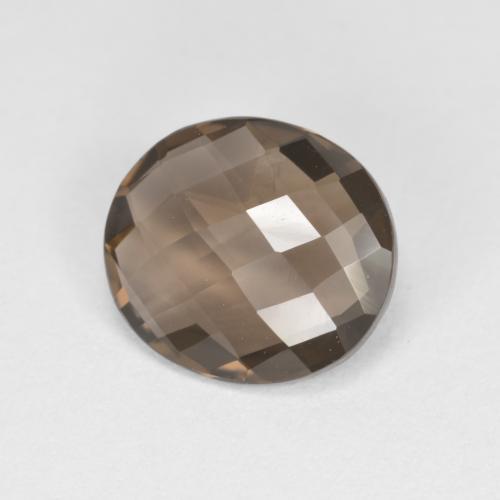 Cuarzo ahumado marrón natural de 1,72 ct, corte óvalo, VVS-VS