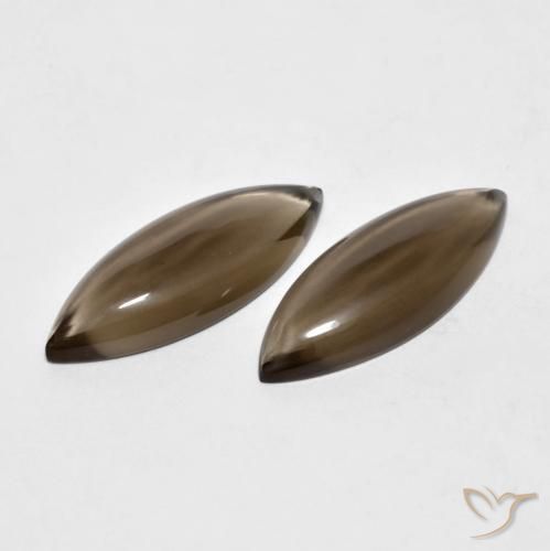 Gemas de cuarzo ahumado Marrón nogal natural de 11.08 ct, Marquesa, Transparente