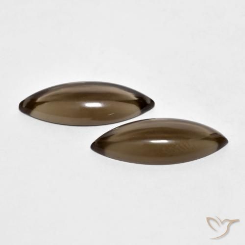 Gemas de cuarzo ahumado Marrón nogal natural de 11.08 ct, Marquesa, Transparente