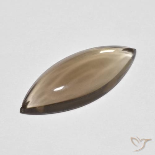 cuarzo ahumado Marrón claro medio natural de 5.64 ct, Marquesa, Transparente