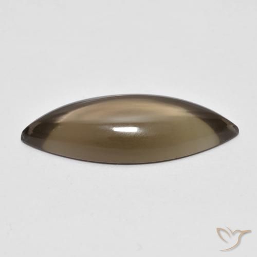 cuarzo ahumado Marrón claro medio natural de 5.64 ct, Marquesa, Transparente