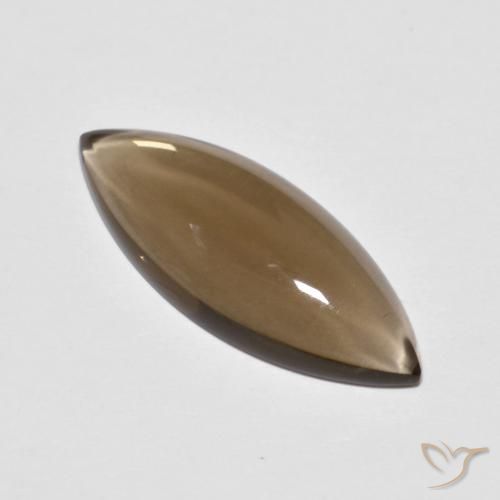 5.67ct Natural Marrón cálido cuarzo ahumado, Marquesa, Transparente