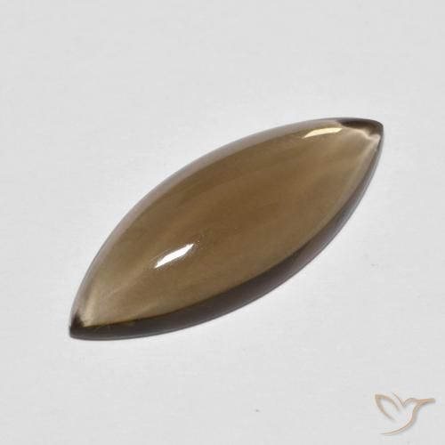 cuarzo ahumado Marrón cálido natural de 5.67 ct, Marquesa, Transparente
