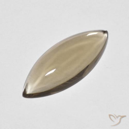 5.63ct Natural Marrón cálido cuarzo ahumado, Marquesa, Transparente