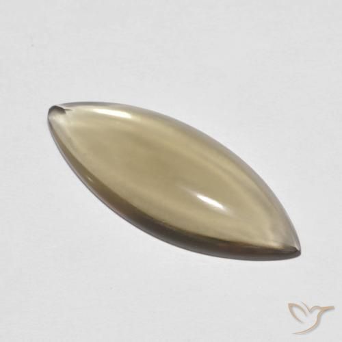 cuarzo ahumado Marrón terroso claro natural de 5.65 ct, Marquesa, Transparente