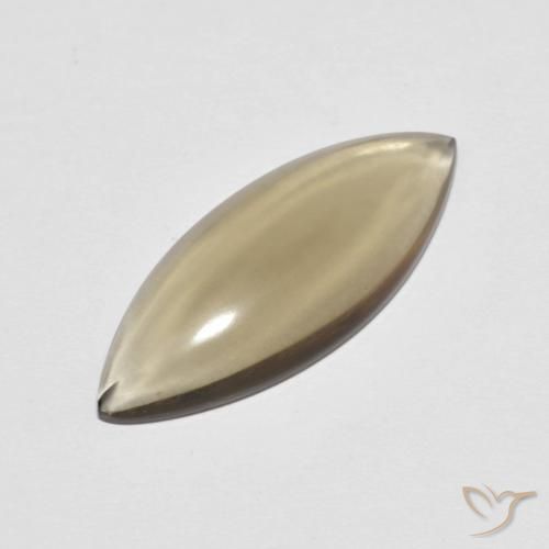 cuarzo ahumado Marrón terroso claro natural de 5.65 ct, Marquesa, Transparente