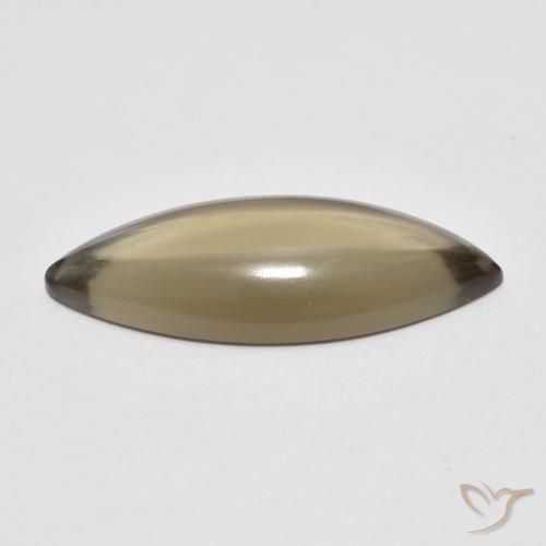 cuarzo ahumado Marrón terroso claro natural de 5.65 ct, Marquesa, Transparente