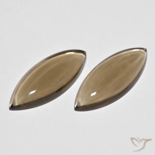 Gemas de cuarzo ahumado Marrón claro natural de 12.41 ct, Marquesa, Transparente