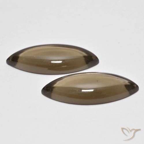 Gemas de cuarzo ahumado Marrón claro natural de 12.41 ct, Marquesa, Transparente