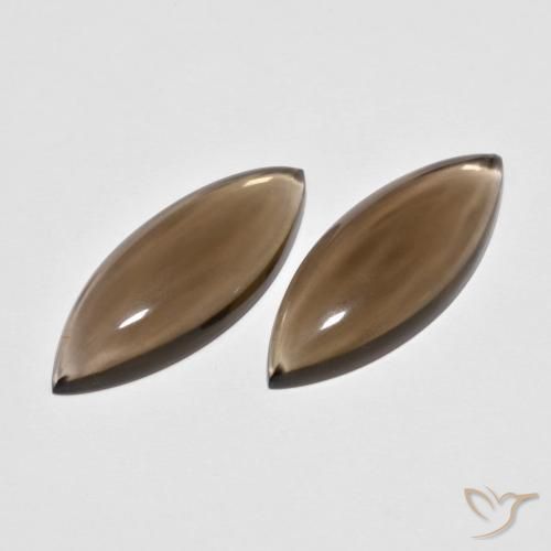Gemas de cuarzo ahumado Marrón nogal natural de 11.81 ct, Marquesa, Transparente