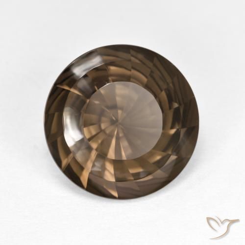 cuarzo ahumado Marrón claro natural de 4.39 ct, Redondo, VVS