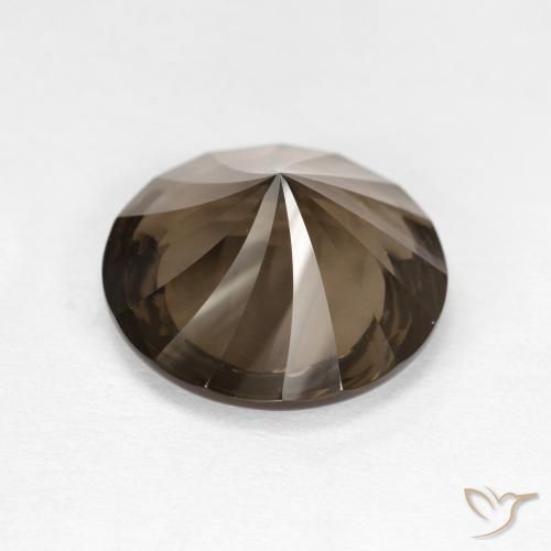 cuarzo ahumado Marrón claro natural de 4.39 ct, Redondo, VVS