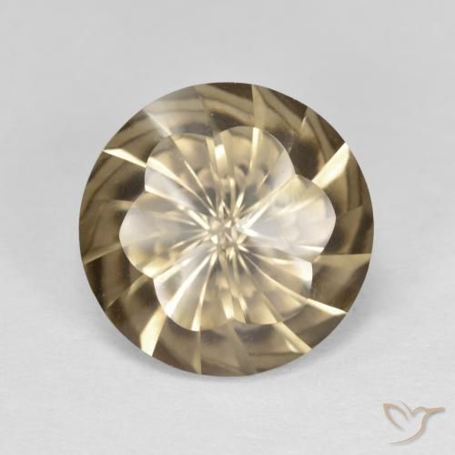 4.72ct Natural Marrón cálido cuarzo ahumado, Redondo, VS