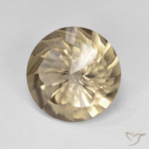 cuarzo ahumado Marrón cálido natural de 4.72 ct, Redondo, VS