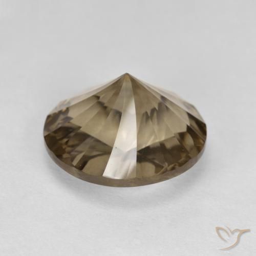 cuarzo ahumado Marrón cálido natural de 4.72 ct, Redondo, VS