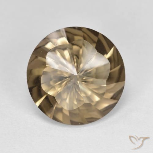 4.83ct Natural Marrón medio cuarzo ahumado, Redondo, VVS-VS