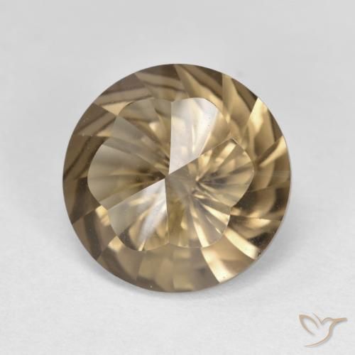 cuarzo ahumado Marrón medio natural de 4.83 ct, Redondo, VVS-VS