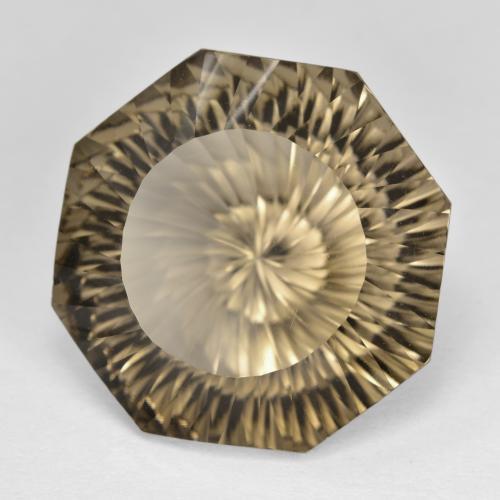 Cuarzo ahumado marrón natural de 17,73 ct, corte esmeralda, VVS-VS