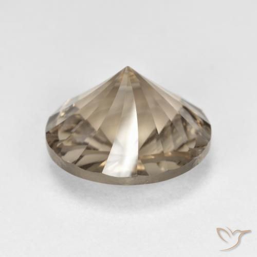 cuarzo ahumado Marrón madera natural de 5.28 ct, Redondo, VVS-VS