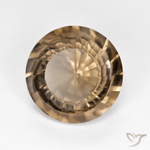 cuarzo ahumado Marrón cálido natural de 5.45 ct, Redondo, VVS