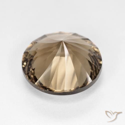 cuarzo ahumado Marrón cálido natural de 5.45 ct, Redondo, VVS