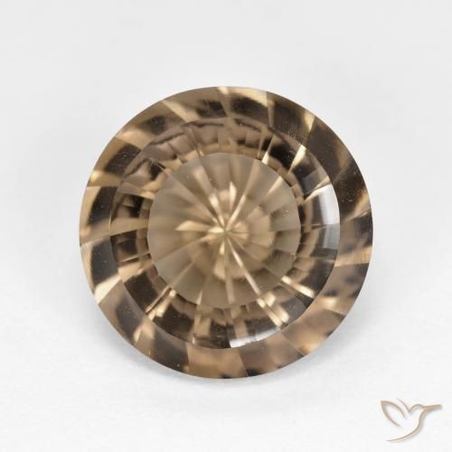 5.41ct Natural Moca claro cuarzo ahumado, Redondo, VVS
