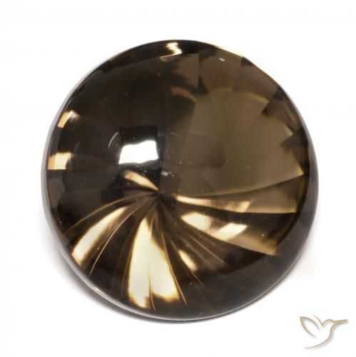 cuarzo ahumado Marrón medio natural de 12.28 ct, Redondo, Transparente