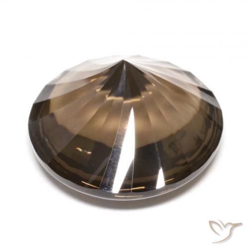 cuarzo ahumado Marrón medio natural de 12.28 ct, Redondo, Transparente