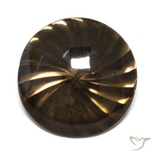 cuarzo ahumado Marrón claro natural de 10.52 ct, Redondo, Transparente