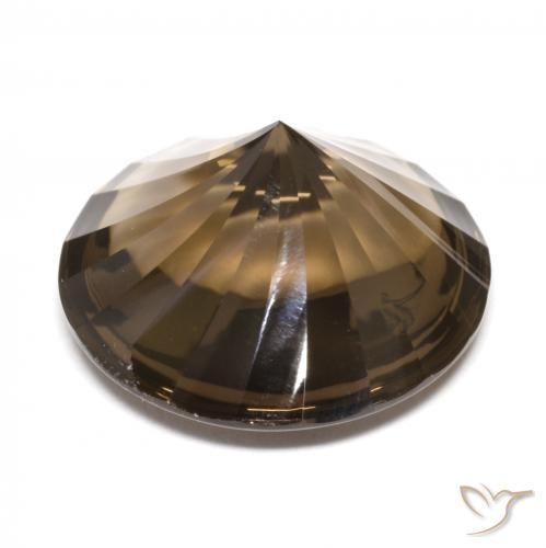 cuarzo ahumado Marrón claro natural de 10.52 ct, Redondo, Transparente