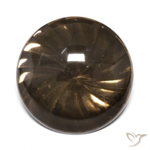 12.74ct Natural Marrón claro cuarzo ahumado, Redondo, Transparente