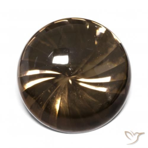 cuarzo ahumado Marrón claro natural de 12.74 ct, Redondo, Transparente